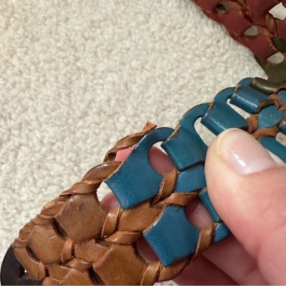 Bohemian western 100% leather braided rope belt. - Picture 5 of 5